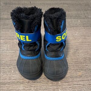 Sorel Winter Toddler -Baby - Size 6 - Snow Boots- Insulated -Commander - Black